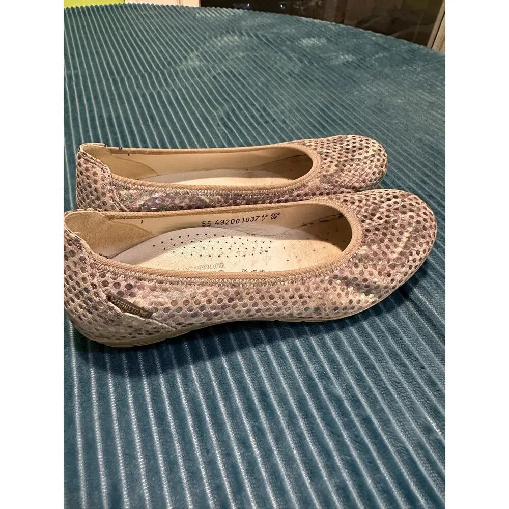 Mephisto Iridescent Polka Dot Ballet Flats Size 7 - Picture 2 of 5